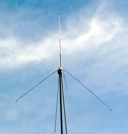 1/4 wave tuneable ground plane antenna